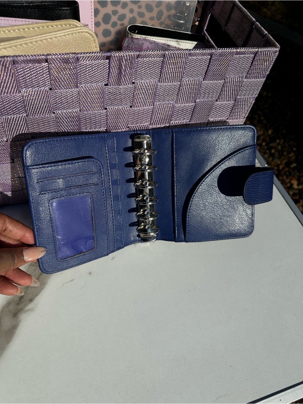 Print Pression A7 Ring Planner Wallet - Navy